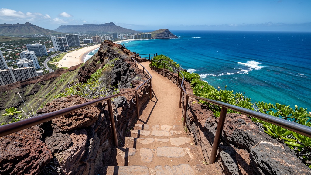 Diamond Head summit trail on Oahu
